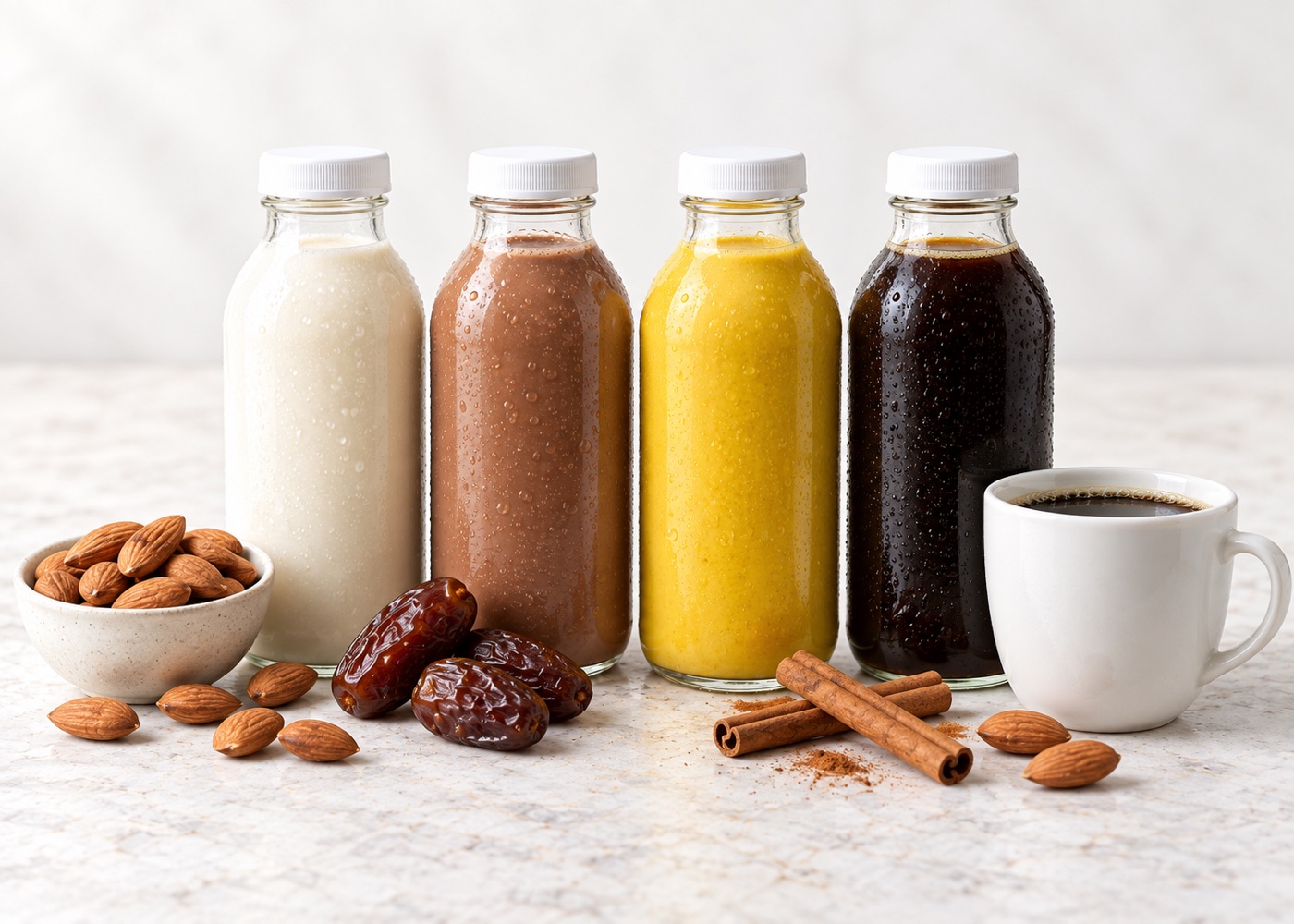 Bottled Almond Milk & Coffee