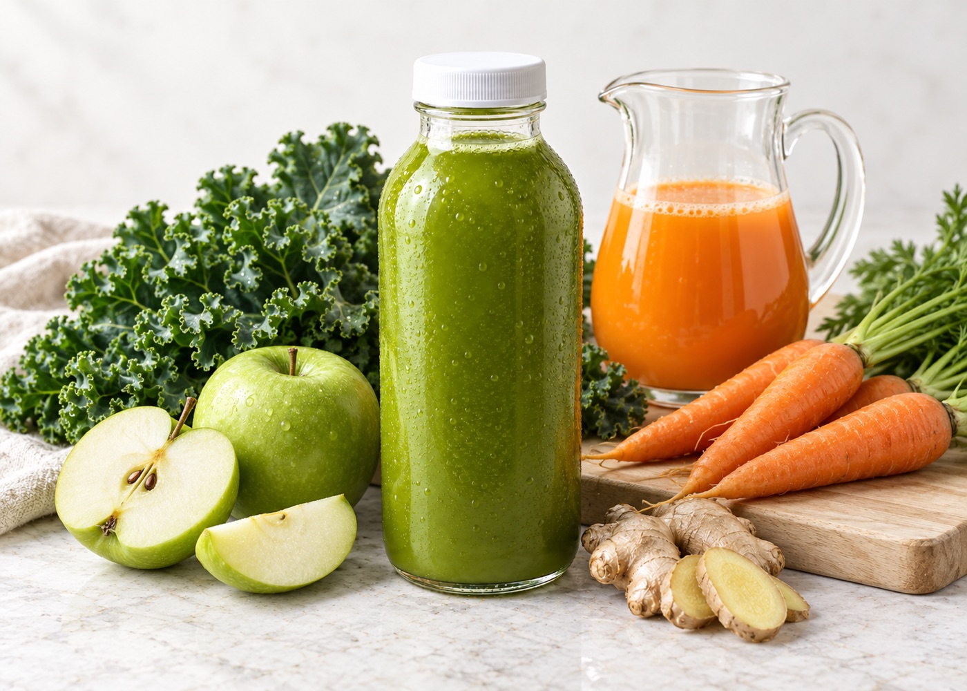 Fresh produce and juice preparation