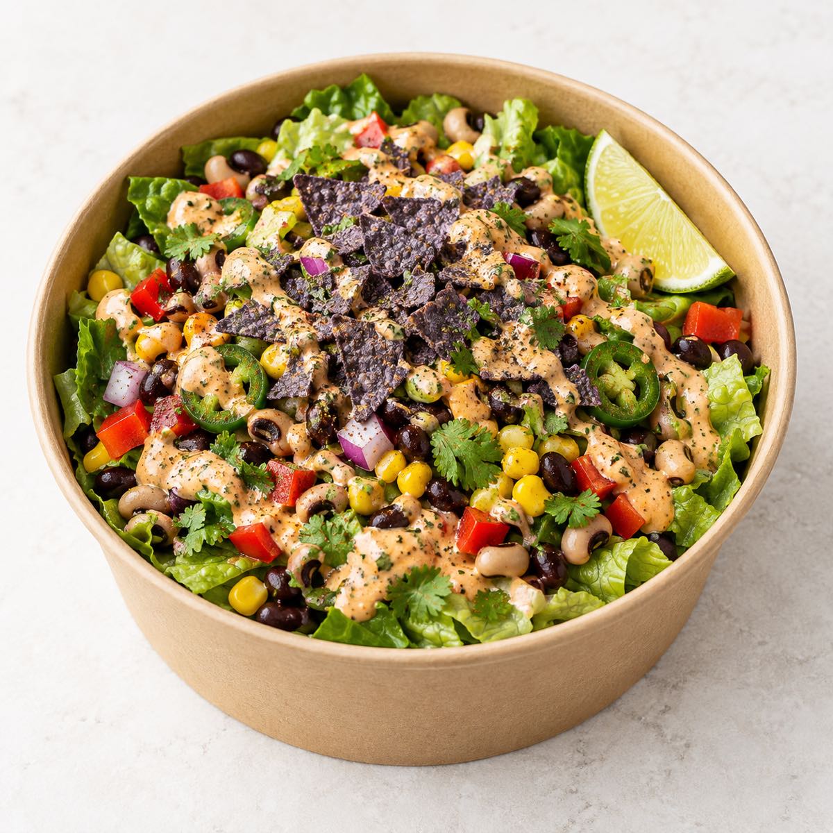 Fiesta Salad with Chipotle Ranch Dressing