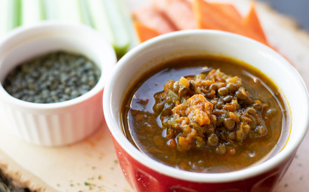 green lentil soup